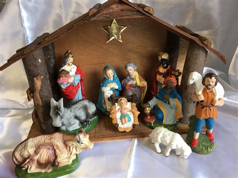 outdoor nativity set vintage|vintage nativity sets of 1960.